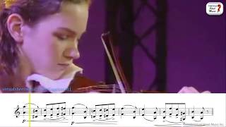 Hilary Hahn  Paganini  Caprice 24  Sheet Music Play Along [upl. by Arracat]