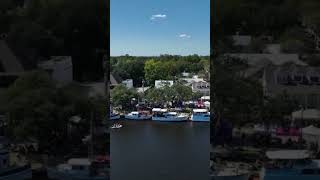 Wooden Boats Docked mavic3 tchefuncteriver festival woodenboats yachts shorts [upl. by Maris]