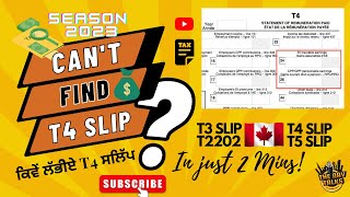 HOW TO FIND T4 T2202 SLIPS WITH CRA I TAX SEASON 2024 [upl. by Nitsirhc]