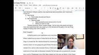 Writing body paragraphs for the narrative essay tutorial [upl. by Slaughter]