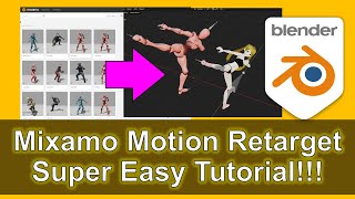 Mixamo Motion to Blender 41 3D Avatar  Retargeting Tutorial  Character Animation [upl. by Ardekahs]