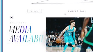 Hornets vs Celtics LaMelo Ball Postgame Media Availability  11022024 [upl. by Monte]