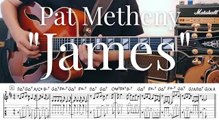 Pat Metheny quotJamesquot テーマ TAB譜  Jazz Guitar [upl. by Merell707]