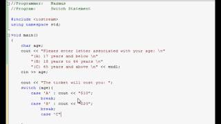 Easy Programming  Beginner C Tutorial  The quotswitchquot statement 14 [upl. by Stephana]