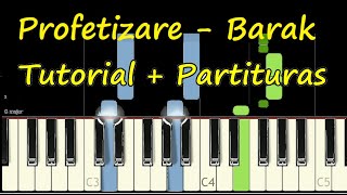 PROFETIZARE BARAK Piano Tutorial Cover Facil  Partitura PDF Sheet Music Easy Midi Letra Pista [upl. by Ibby]