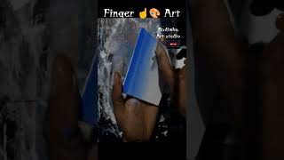 Mini canvas painted with fingersnewyoutuber easydrawing shortvideo [upl. by Notneiuq]