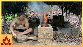 Primitive Technology Water Bellows smelt [upl. by Ardiedak604]