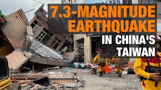 73Magnitude Earthquake in Chinas Taiwan  News9 [upl. by Steady]