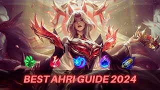 AHRI GUIDE BEST BUILD AND RUNES SPLIT 3 SEASON 2024 [upl. by Maddeu]