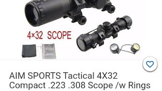 AIM SPORTS 4X32 COMPACT TATICAL RANGEFINDER SCOPE REVIEW [upl. by Ahrat925]