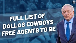 Every Dallas Cowboys Free Agent To Be  Blogging The Boys [upl. by Alayne]