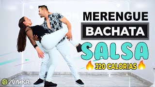 Perder PESO bailando MERENGUE SALSA y BACHATA en 40 Minutos 💯 Clase COMPLETA 🔥🔥 y EFECTIVA [upl. by Nogem665]