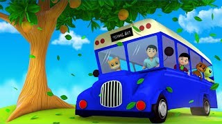 The Blue Wheels On The Bus  Junior Squad Cartoons  Nursery Rhymes Videos For Toddlers by Kids Tv [upl. by Medrek]