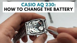 Casio AQ 230 Battery Replacement  SR920 Battery Equivalent  Renata 371  AG6 Watch battery [upl. by Annaert]