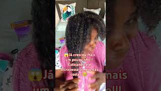 Passei a minha vida inteira com o meu cabelo alisado e curto agora 😍cabelo naturalcrespacachos [upl. by Aihseit]