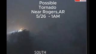 Tornadic Storm Rogers AR Traffic Cam [upl. by Zelazny356]