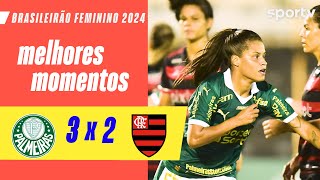 PALMEIRAS 3 X 2 FLAMENGO  MELHORES MOMENTOS  1ª RODADA DO BRASILEIRÃO FEMININO 2024  sportv [upl. by Naedan]