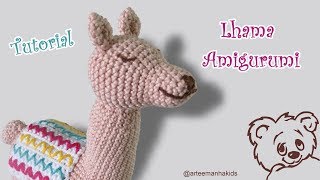 LHAMA AMIGURUMI  PARTE 1  por ArteeManhaKids [upl. by Ynaittirb]