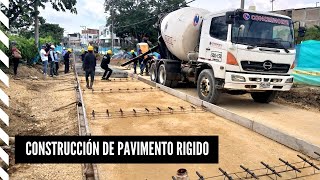 Proceso Constructivo de un Pavimento Rígido⛏🚧  Como se Realiza  Construcción en Zonas Urbanas [upl. by Matta]