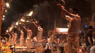 Evening Aarti of Goddess Ganga at Varanasi [upl. by Lucienne584]