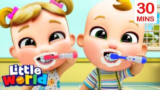 Brush Your Teeth  More Kids Songs amp Nursery Rhymes by Little World [upl. by Retrac]