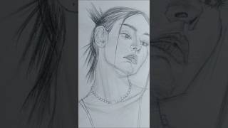 Draw face from extreme angle draw drawing facedrawing shorts [upl. by Sabina640]