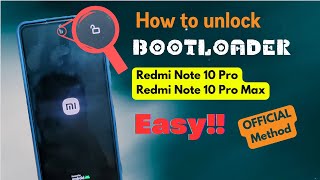 How to unlock bootloader of Redmi Note 10 Pro  Pro Max  The OFFICIAL method [upl. by Caro]