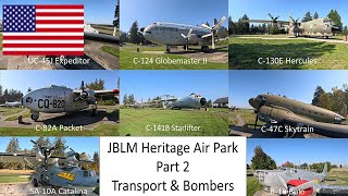 JBLM Heritage Air Park Cargo Bomber and Search amp Rescue Aircraft 4K [upl. by Ekusuy]