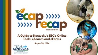 ECAP RECAP A Guide to Kentucky EECs Online Tools eSearch and eForms [upl. by Goode]