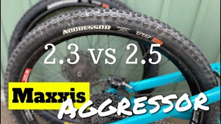 Maxxis Aggressor 23 VS 25  Analog or E Bike  thoughts [upl. by Nimocks964]