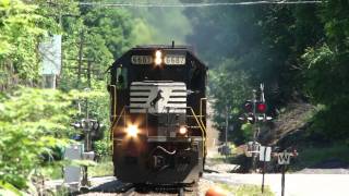 Norfolk Southern Train in Shepherdstown W Virginia [upl. by Yrocal]