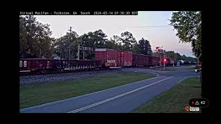 Folkston GA 31424 Recorded with VR A Freight before Dawn [upl. by Nnylf]