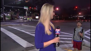 FOX 5 DC reporter hilariously interrupted by screaming boy  FOX 5 DC [upl. by Selrahc838]