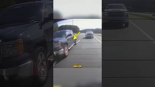 Reckless Pickup Driver Got Karma dashcam karma viralshort [upl. by Ahseryt]