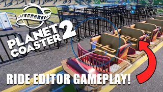 PLANET COASTER 2 Ride Editor GAMEPLAY [upl. by Lowe]