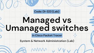 Manageable amp Unmanageable Switches  Hostname  MOTD  Passwords  DI323  SNA Lab Practical  PU [upl. by Yatnuahc]