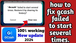 how to fix gcash failed to start several times restore it by clearing history  gcash not opening [upl. by Elokcin]