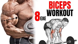 8 BEST LONG HEAD amp SHORT HEAD BICEP EXERCISES FOR BIGGER ARMS [upl. by Annahpos]