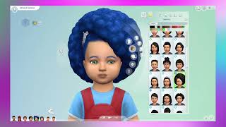 All Sims 4 Toddler Hairs and Eyebrows in Unnatural Colors [upl. by Canada]