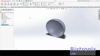 Creating hollow half full sphere Solidworks [upl. by Nylesaj41]