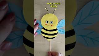 Nyári mondóka Mini mese Méhecske készítés cute crafts bee crafts cute bee diy [upl. by Sitarski]