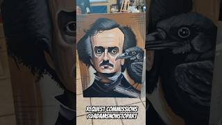 edgarallanpoe portrait painting art darkart poet ravens diy drawing fyp acrylic like po [upl. by Naarah]