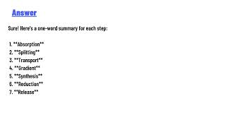 What are the 7 steps of the light dependent reactions [upl. by Enenstein]