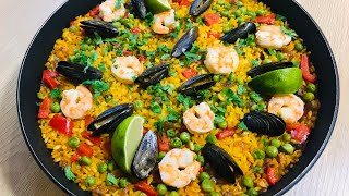 Paella Seafoods  Without Squid Recipe [upl. by Barren]