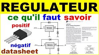 Régulateur de tension électronique alimentation datasheet  electronic voltage regulator 78XX [upl. by Barty347]