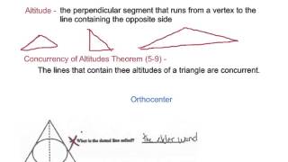 Geometry 54 Median and Altitudes [upl. by Ynoep353]