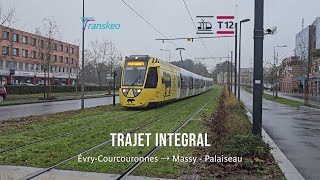 SNCF Cab ride tram T12  Trajet intégral en Citadis Dualis [upl. by Muncey]