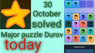 30 October Major puzzle Durov solved todayMajor daily combo Card 30 October Major puzzle Durov [upl. by Abshier]