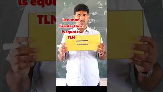 Less than greater than is equal to tlm lessthan maths gowribhaskarchannel6670 [upl. by Channing]