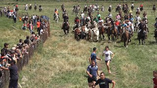 Vadillo de la Guareña 2023 ZA Suelta de dos toros en el prao [upl. by Mosi]